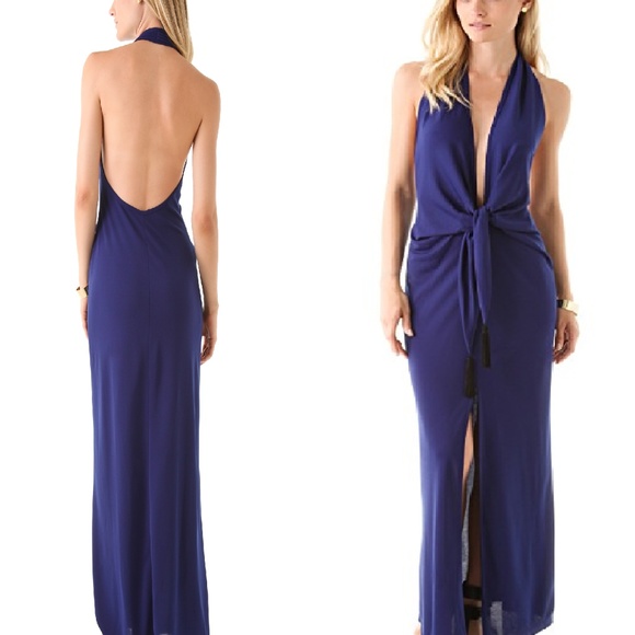 bcbg halter gown